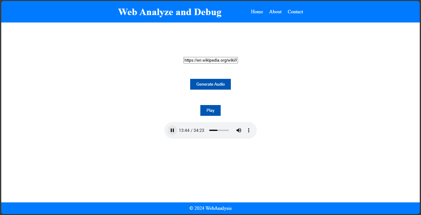 Web Page Analyzis